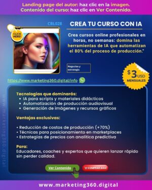 Plataforma Crea tu Curso con IA - CBL028