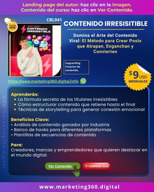 Plataforma Contenido Irresisitible CBL041