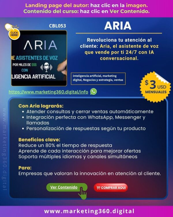 Plataforma ARIA vende asistente de Voz - CBL053