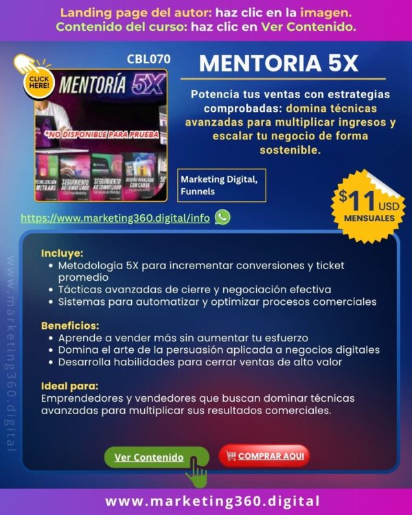 Mentoría 5X - CBL070