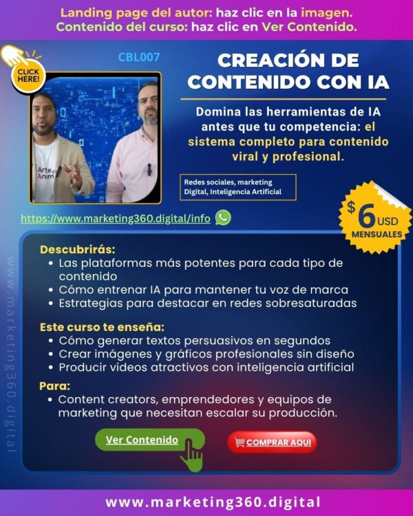 Plataforma Creación de Contenido con IA - CBL007